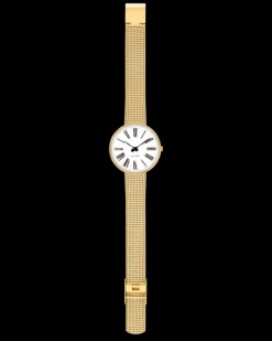 ARNE JACOBSEN ROMAN DAMEUR STÅL GULDDOUBLE 30MM - 53313-1409