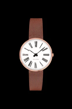 ARNE JACOBSEN ROMAN 30MM HVID SKIVE ROSA MAT MESH