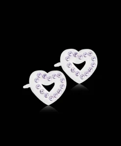BLOMDAHL ØRERINGE BRILLIANCE HEART HOLLOW PLASTIK - 15-01121-26