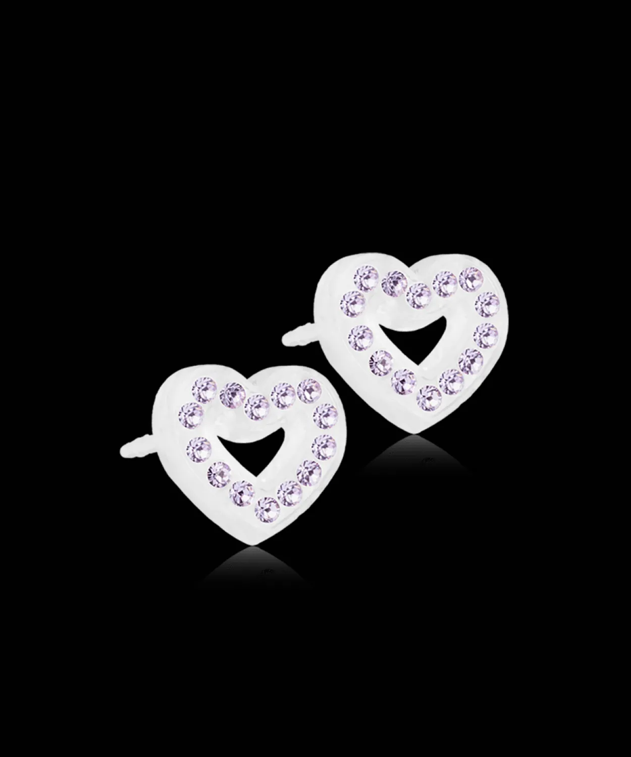 BLOMDAHL ØRERINGE BRILLIANCE HEART HOLLOW PLASTIK - 15-01121-26