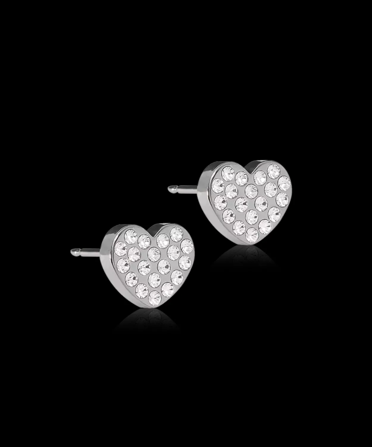 BLOMDAHL ØRERINGE TITANIUM NT BRILLIANCE HEART - 15-12172-01