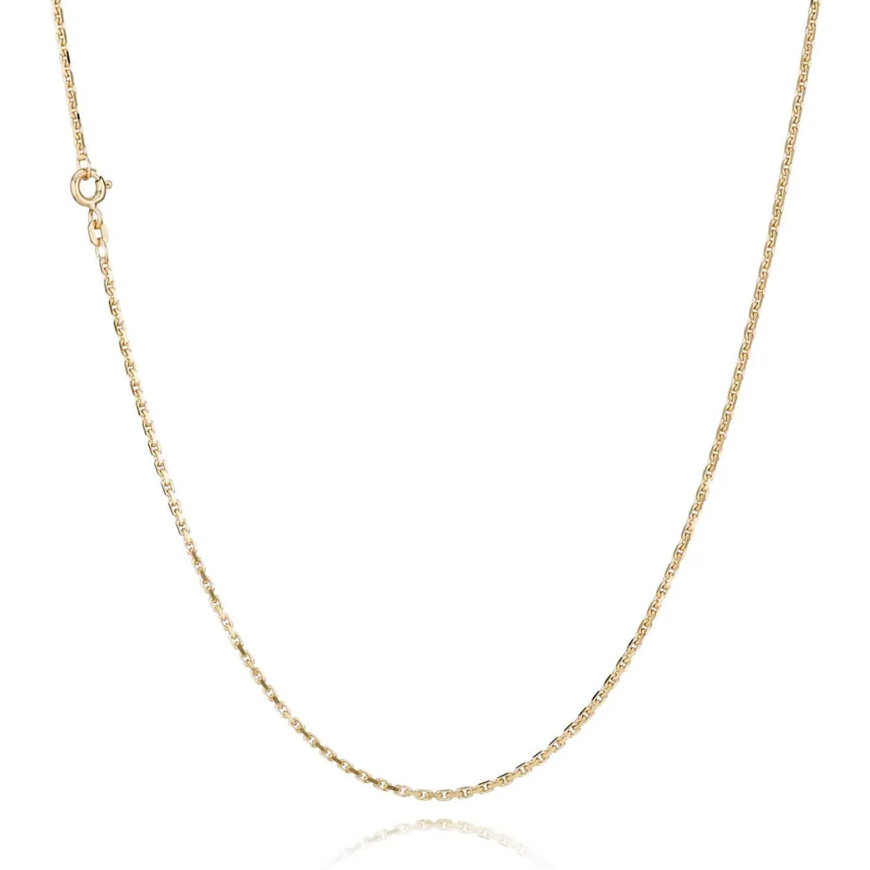 BNH ANKER FACET HALSKÆDE 8 KARAT GULD 1,4 MM BRED 60 CM - A805060F