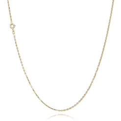 BNH ANKER FACET HALSKÆDE 14 KARAT GULD 1,4 MM BRED 50 CM - A1405050F