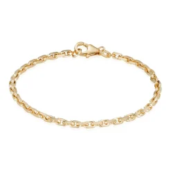 BNH ARMBÅND ANKER FACET 8 KARAT GULD 2,5 MM BRED 18 CM - A810018C