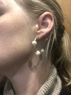 BYBIEHL EMILY ØRERINGE HOOPS FORGYLDT - 4-4704WP-GP