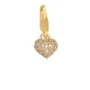 BYBIEHL MINI SPARKLE HEART CHARM METAL FORGYLDT - 7-5204A-GP-B