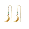 BYBIEHL SUMMER MOON ØRERINGE METALBLANDING MED FARVEDE STEN - 4-5302M-GP