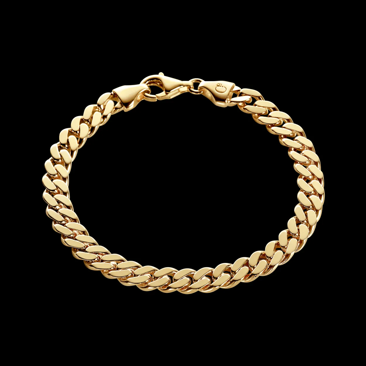 CAMILLE BRINCH ARMBÅND PANSER MEDIUM I FORGYLDT SØLV 19 CM - MPA-FG-19
