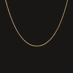 CAMILLE BRINCH BASIC PUFFER CHAIN I FORGYLDT SØLV PÅ 37-39 CM - BPUC-FG-M