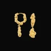 CAMILLE BRINCH CHARM CRUSH ØRERINGE FORGYLDT SØLV - CCRE-FG