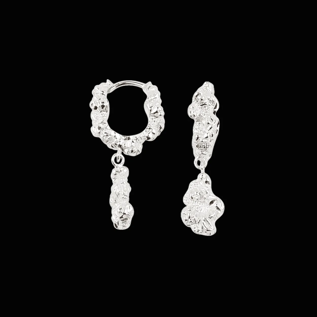 CAMILLE BRINCH CHARM CRUSH ØRERINGE SØLV - CCRE