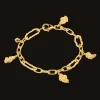 CAMILLE BRINCH CHARM CRUSH ARMBÅND FORGYLD SØLV I 19 CM - CCRB-FG-19