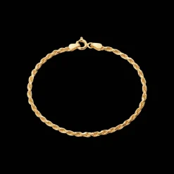 CAMILLE BRINCH LARGE TWISTED ARMBÅND I FORGYLDT SØLV 18 CM - LTSPB-FG-18