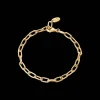 CAMILLE BRINCH LINK PUFFER ARMBÅND FORGYLDT SØLV 17 CM - LPUB-FG-17