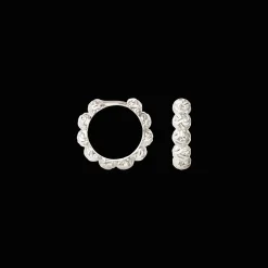 CAMILLE BRINCH MEDIUM DOTS HOOPS I SØLV - MDH