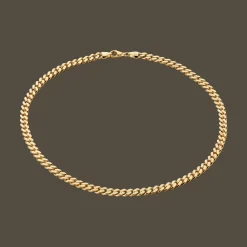 CAMILLE BRINCH MEDIUM PANZER CHOKER I FORGYLDT SØLV 45 CM - MPC-FG-45