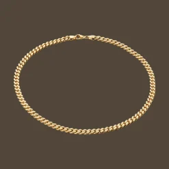 CAMILLE BRINCH PANZER CHOKER MEDIUM HALSKÆDE FORGYLDT SØLV 42 CM - MPC-FG-42