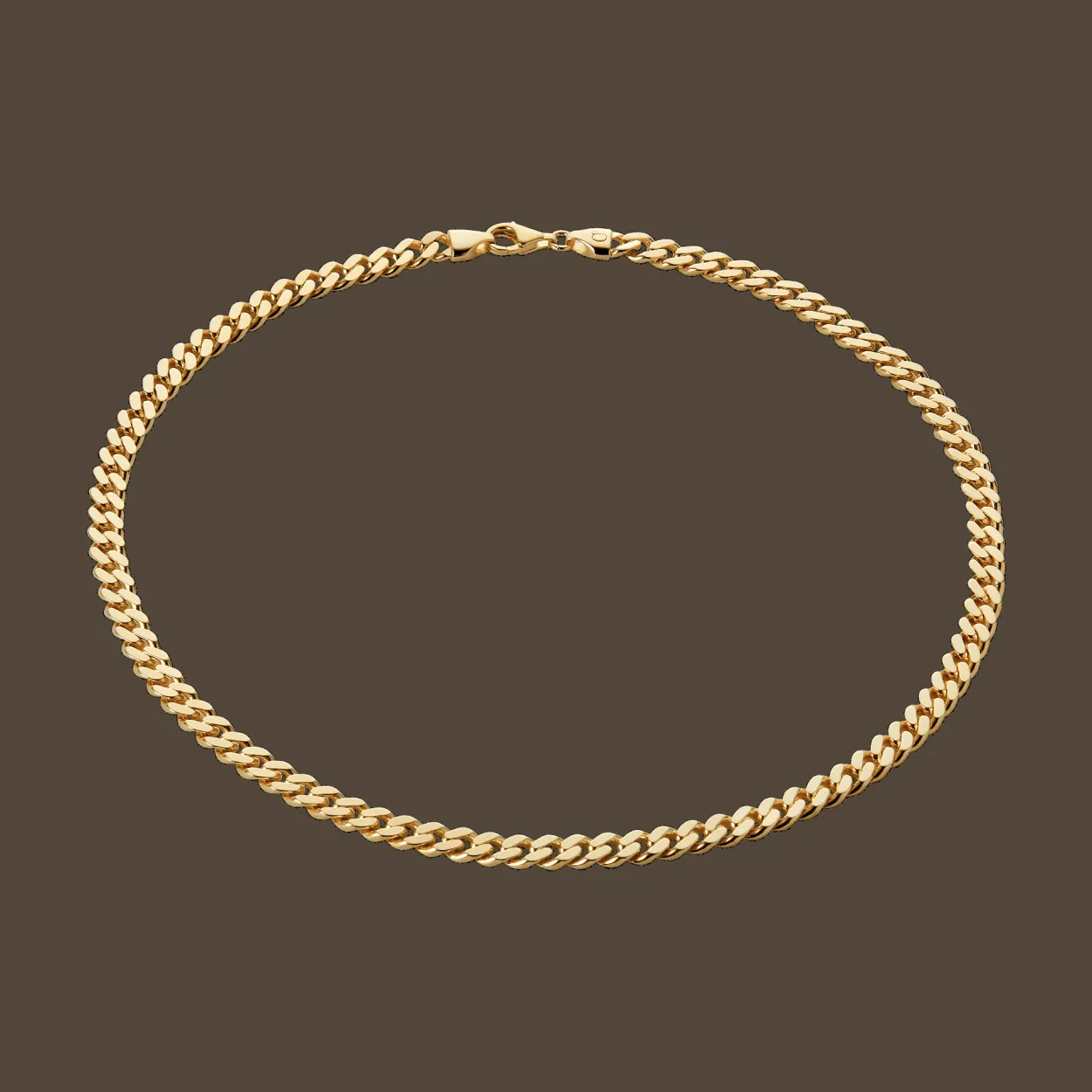 CAMILLE BRINCH PANZER CHOKER MEDIUM HALSKÆDE FORGYLDT SØLV 42 CM - MPC-FG-42