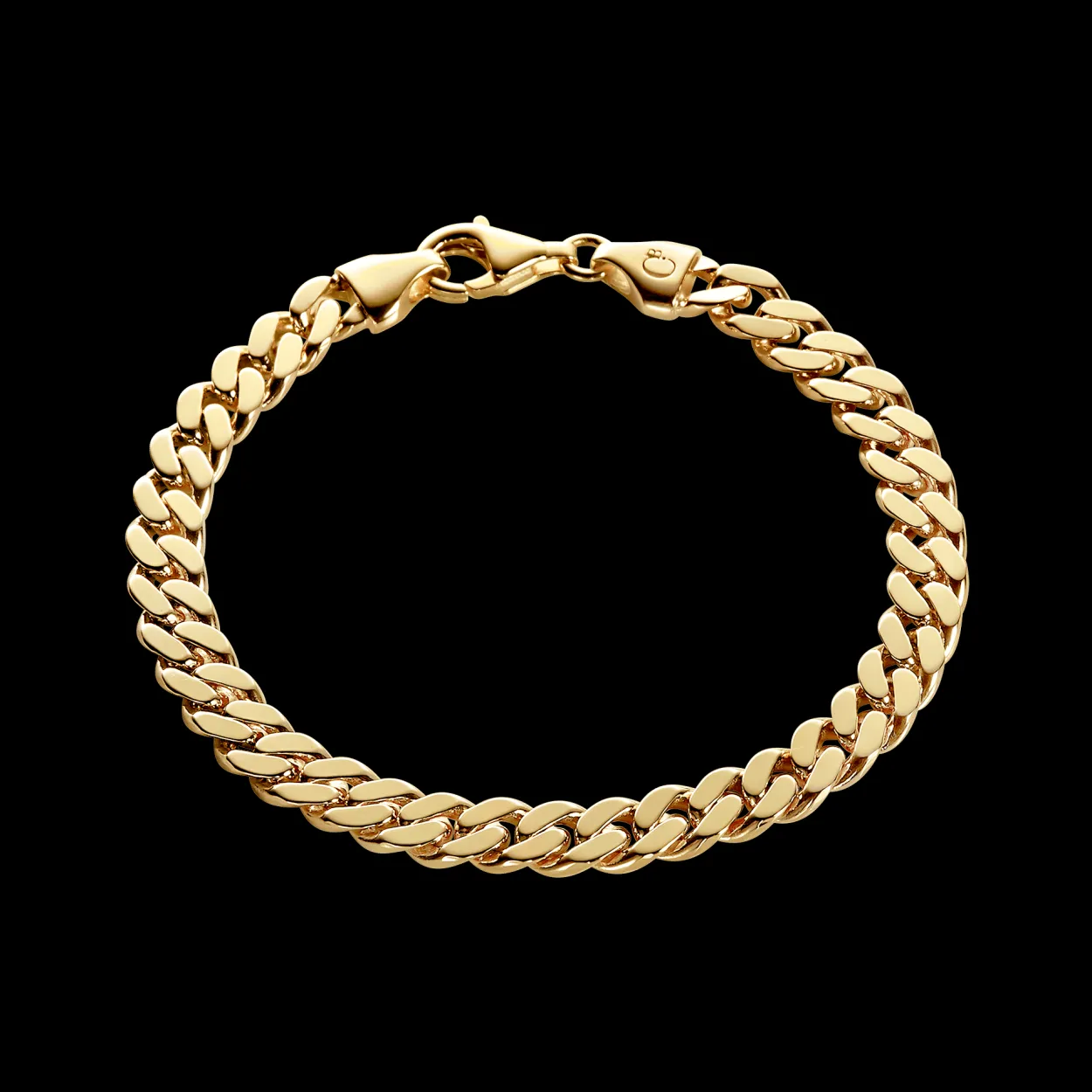 CAMILLE BRINCH PANZER MEDIUM ARMBÅND FORGYLDT SØLV 18 CM - MPA-FG-18