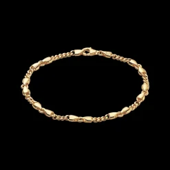 CAMILLE BRINCH SMALL CB BRACELET SØLV FORGYLDT ARMBÅND 18 CM - LCBA-FG-18