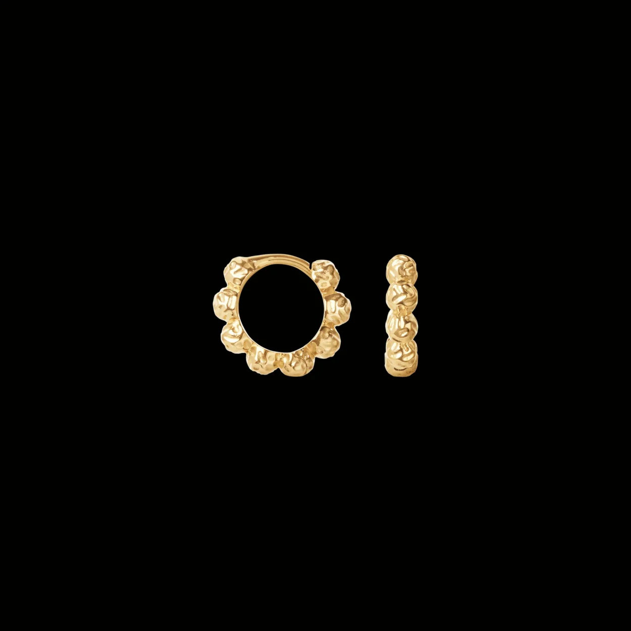 CAMILLE BRINCH SMALL DOTS HOOPS I FORGYLDT SØLV - SDH-FG