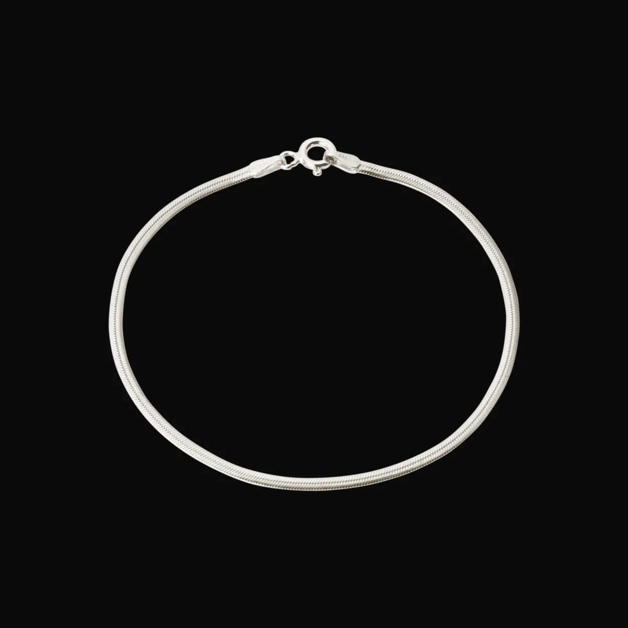 CAMILLE BRINCH SMALL ESSENTIA SNAKE ARMBÅND SØLV - SESB-18