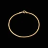 CAMILLE BRINCH SMALL ESSENTIA SNAKE ARMBÅND I FORGYLDT SØLV PÅ 17 CM - SESB-FG-17