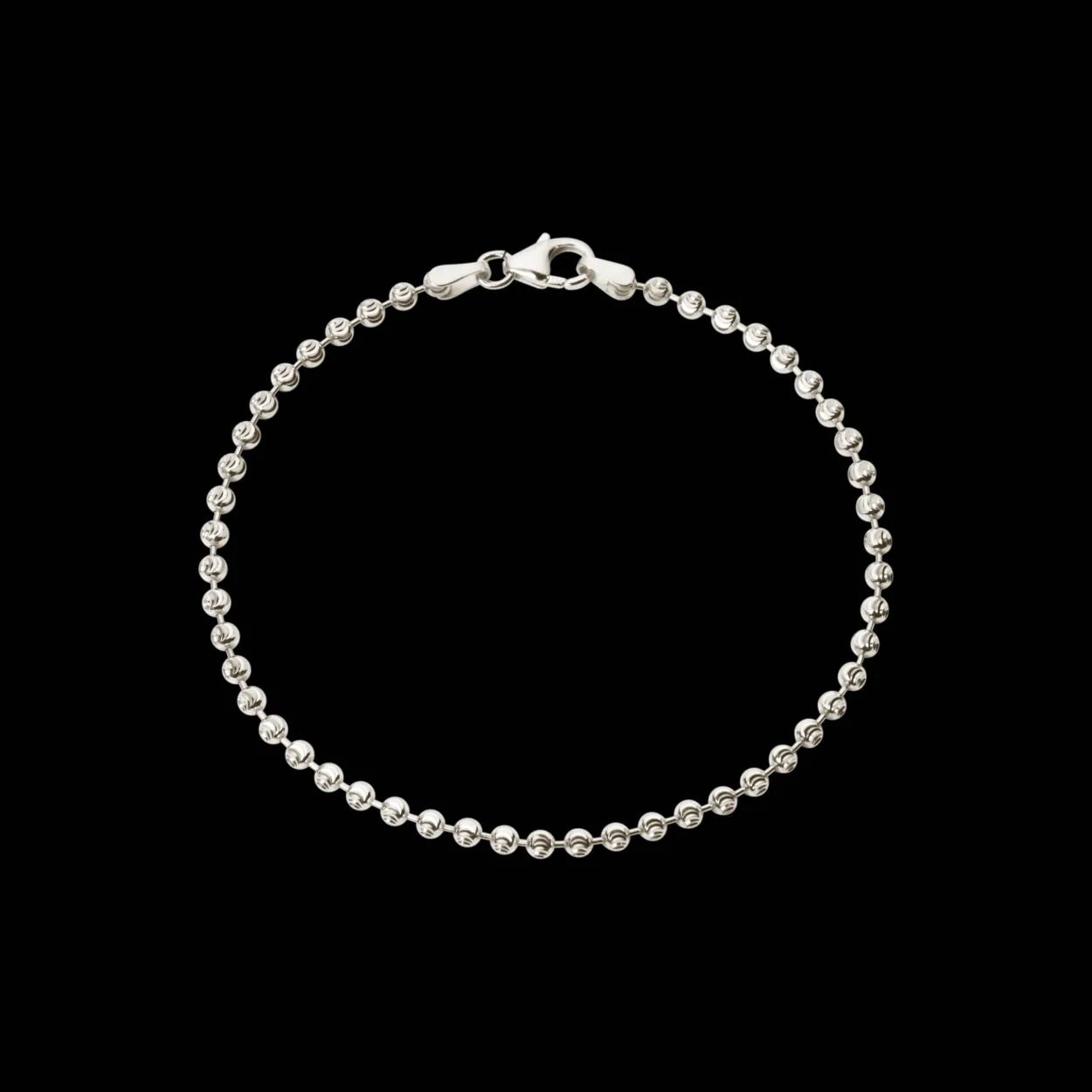 CAMILLE BRINCH TEXTURED DOTS ARMBÅND I SØLV 17 CM - TDOB-17