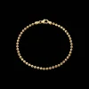 CAMILLE BRINCH TEXTURED DOTS ARMBÅND I FORGYLDT SØLV 17 CM - TDOB-FG-17