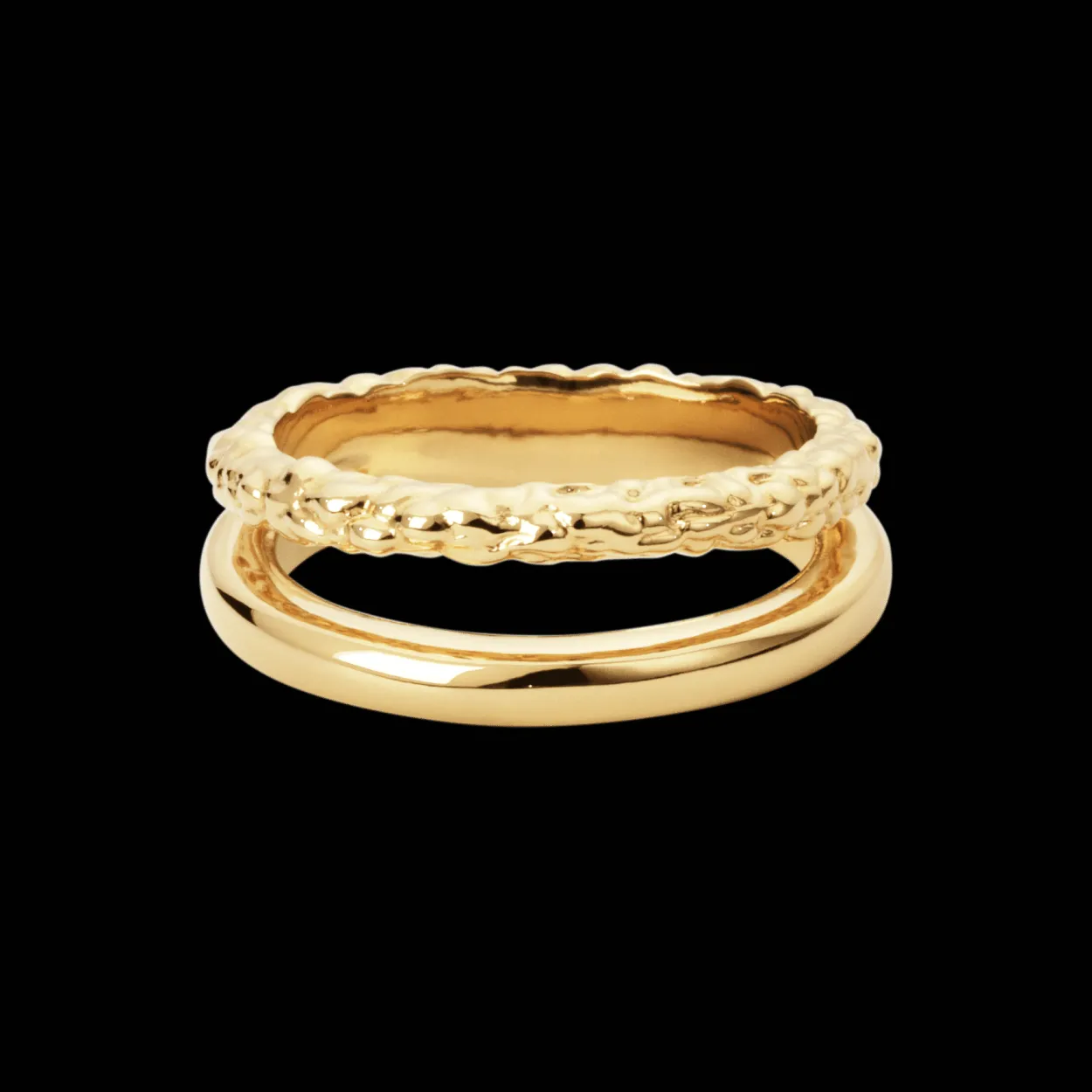 CAMILLE BRINCH TWIN ESSENTIA RING FORGYLDT SØLV - TER-FG
