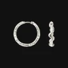 CAMILLE LARGE SHINY SPARKLY HOOPS ØRERINGE I SØLV - LSSPH