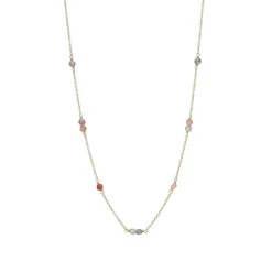 CARRÉ GEM CANDY HALSKÆDE SØLV FORGYLDT MED SPINEL - FC 4339 RS 38+2,5+2,5