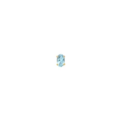 CARRÉ GEM CANDY ØRERING SØLV FORGYLDT BLÅ TOPAS - FS 4374 BT 1PC.