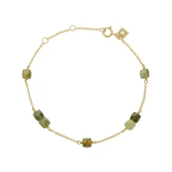 CARRÉ GEM CANDY SØLV FORGYLDT ARMBÅND MED GRANAT - FB 4343 GG 16+1,5+1,5