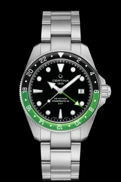 CERTINA DS ACTION GRØN OG SORT KRANS - C0329291105100