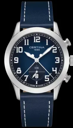 CERTINA DS PILOT BLÅ QUARTS STÅL - C0246171604200