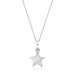 CHRISTOFFERSEN JEWELLERY HALSKÆDE STJERNE MED ZIRKONIA - 4070798