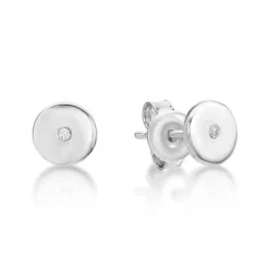 CHRISTOFFERSEN JEWELLERY ØRERINGE STIK RUND MED STEN - 3070898