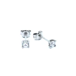 CHRISTOFFERSEN JEWELLERY ØRERINGE STIK MED ZIRKONIA 4 MM - 3010407