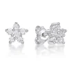 CHRISTOFFERSEN JEWELLERY ØRERINGE SØLV BLOMST MED ZIRKONIA - 3010673