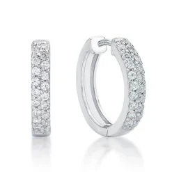 CHRISTOFFERSEN JEWELLERY ØRERINGE CREOL MED ZIRKONIA - 3710263