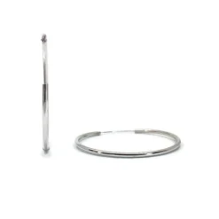 CHRISTOFFERSEN JEWELLERY SØLV CREOL RHODINERET 45 MM - 0110045