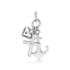 CHRISTOFFERSEN JEWELLERY VEDHÆNG TRO, HÅB OG KÆRLIGHED MASSIV 17X15 MM - 4010878
