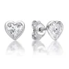 CHRISTOFFERSEN JEWELLERY ØRERINGE MED HJERTE ZIRKONIA - 3010816