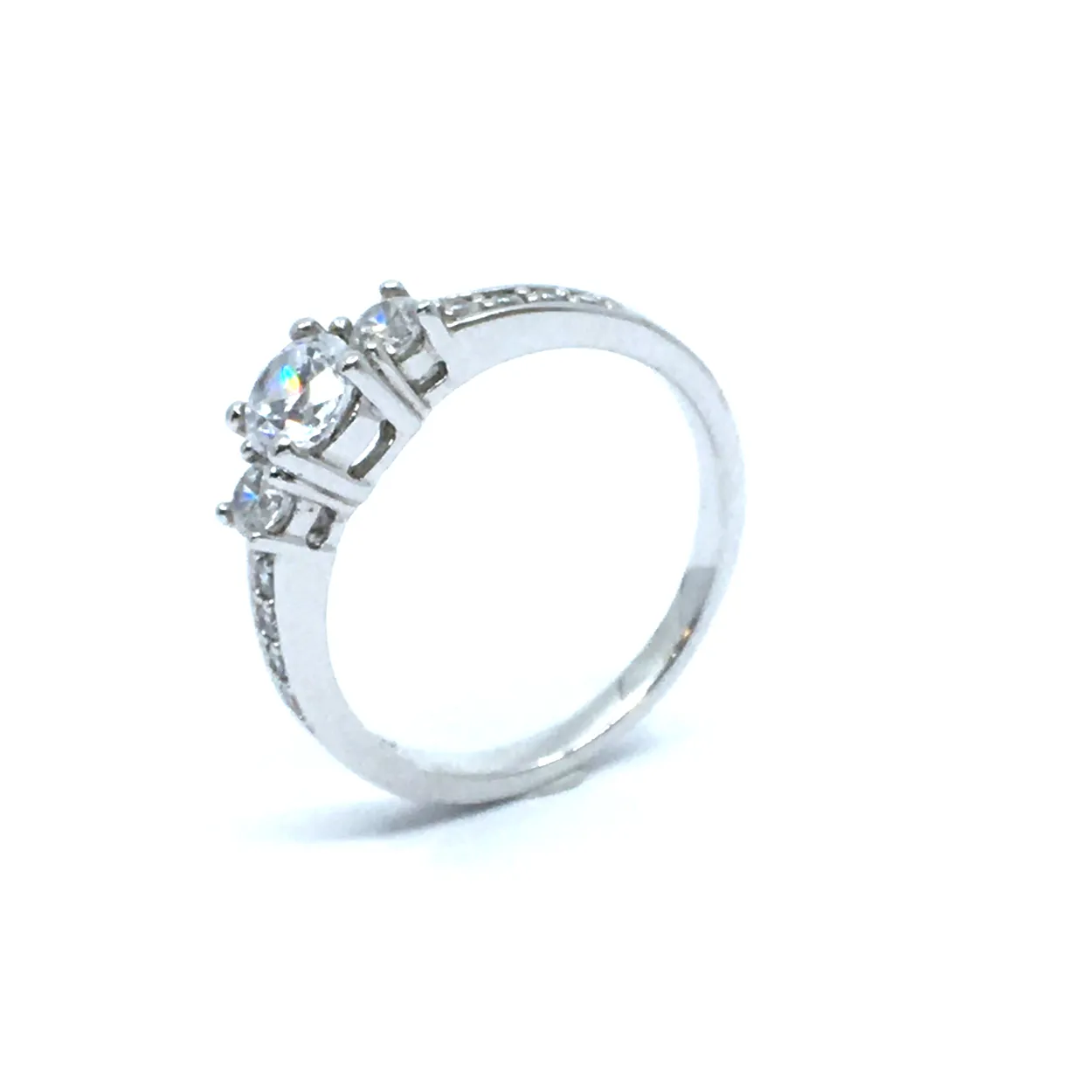 CHRISTOFFERSEN JEWELLERY SØLV RING RHODINERET BLINK BLINK MED SYNTETISKE ZIRKONIA - 5010409