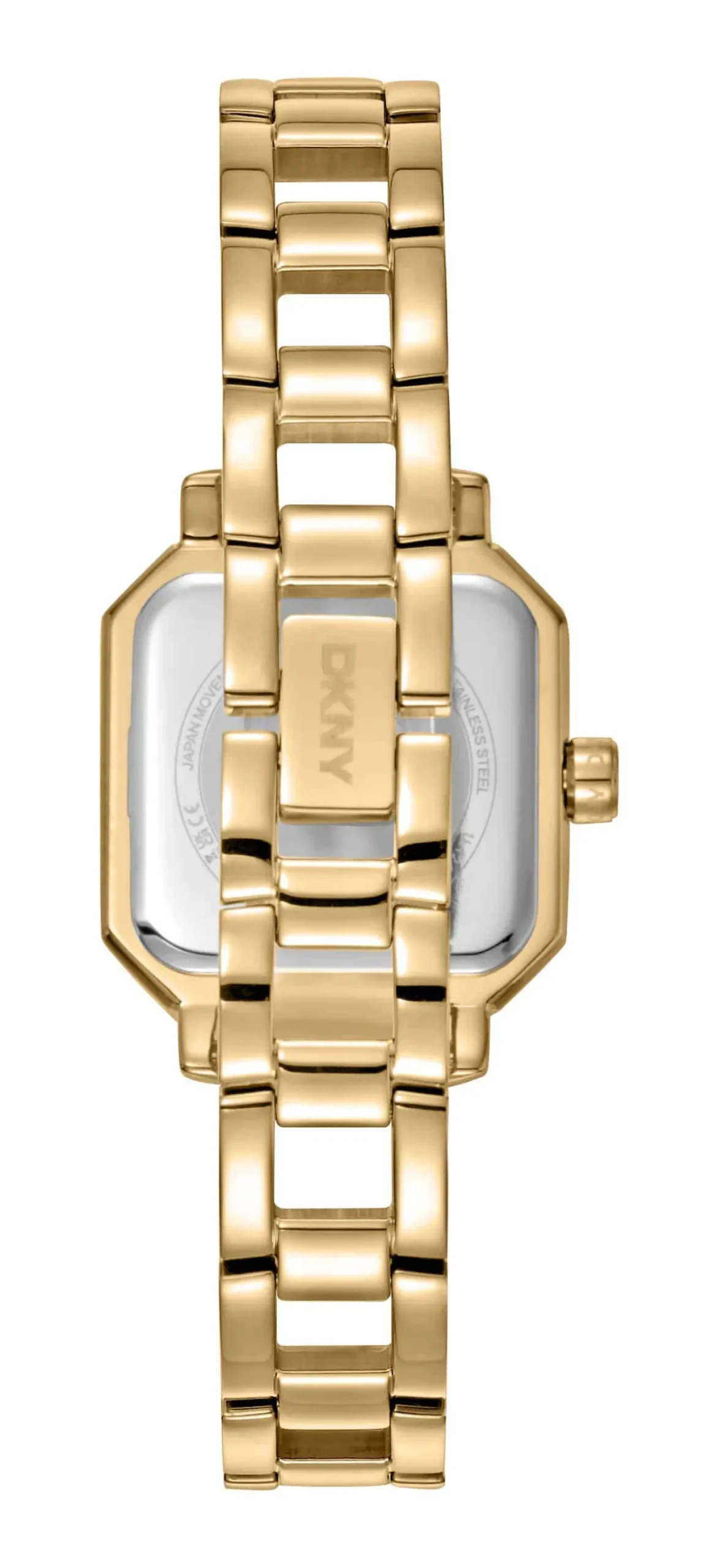 DKNY URBAN FIRKANTET UR DAME GULD FARVET MED LÆNKE - DK1L124M0035