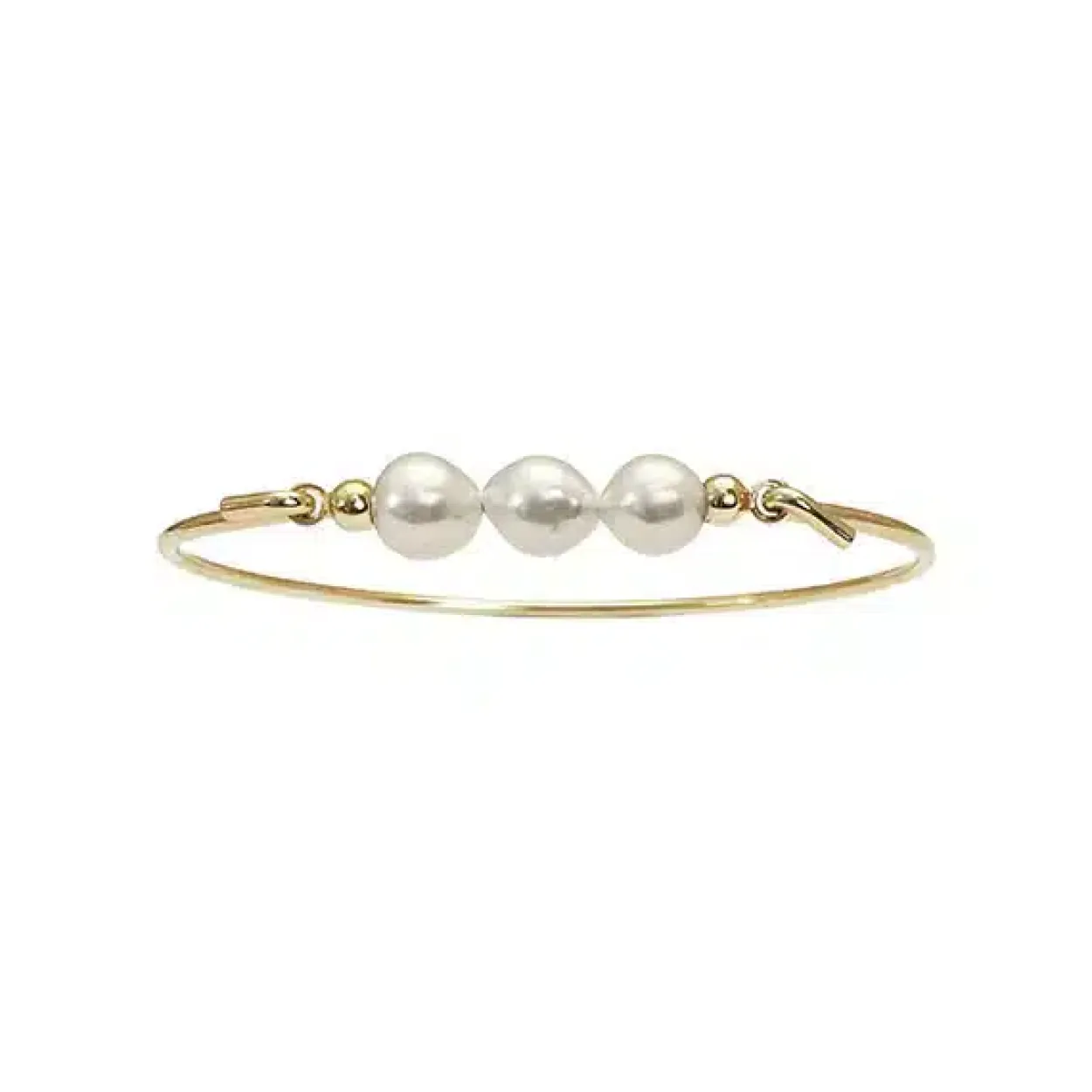 HEIRING MULTI BANGLE ARMBÅND MED BAROQUE PERLETOP - 53-4-07FG