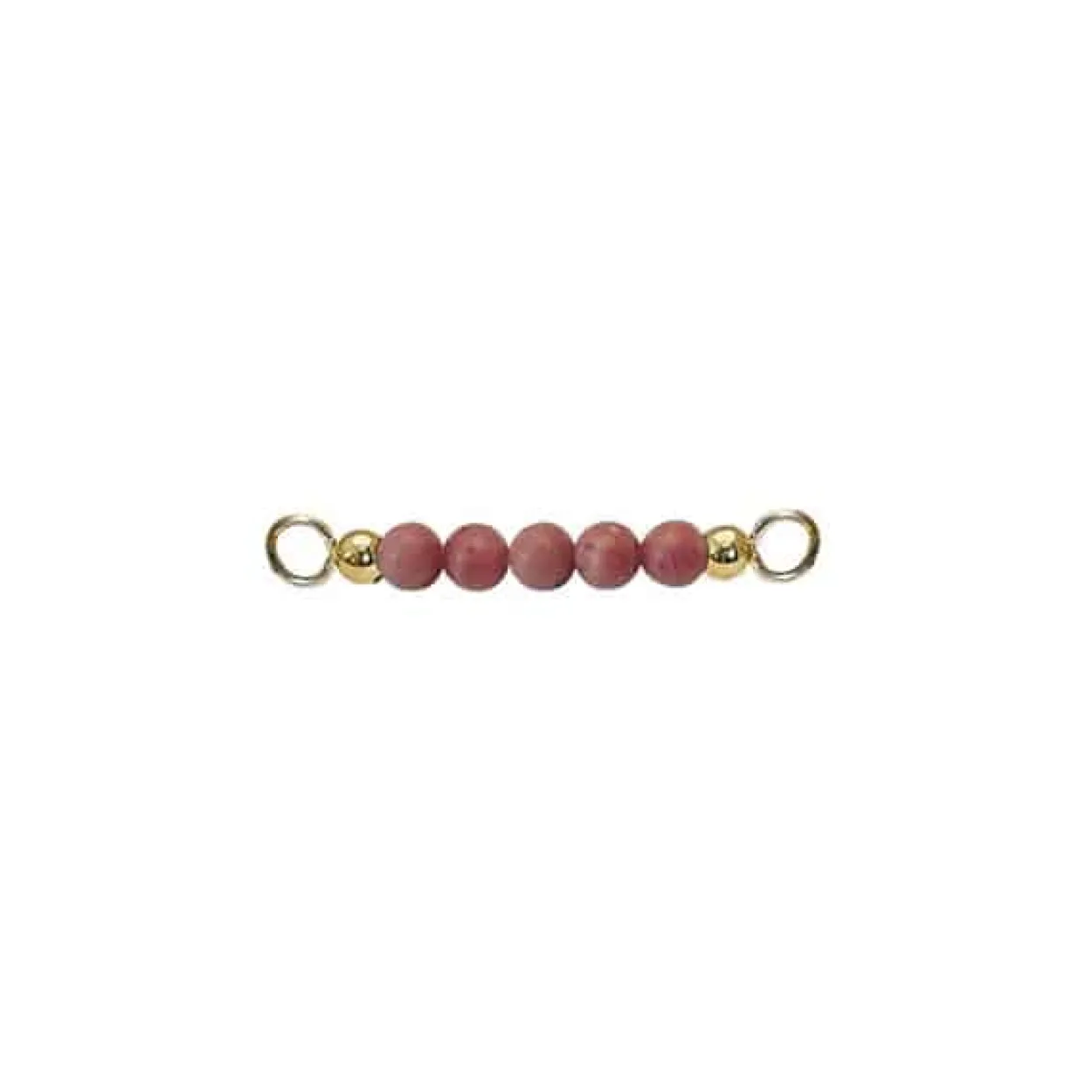 HEIRING PINK RHODONIT TOP TIL MULTI ARMRING I FORGYLDT SØLV - 53-4-92FG