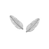 HEIRING ØRERINGE RHODINERET SØLV FEATHER MINI – 51-5-82RH