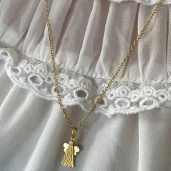 HEIRING SKYTSENGEL LUKKET I 14 KARAT GULD MED BRILLANT - 78-5-72BR